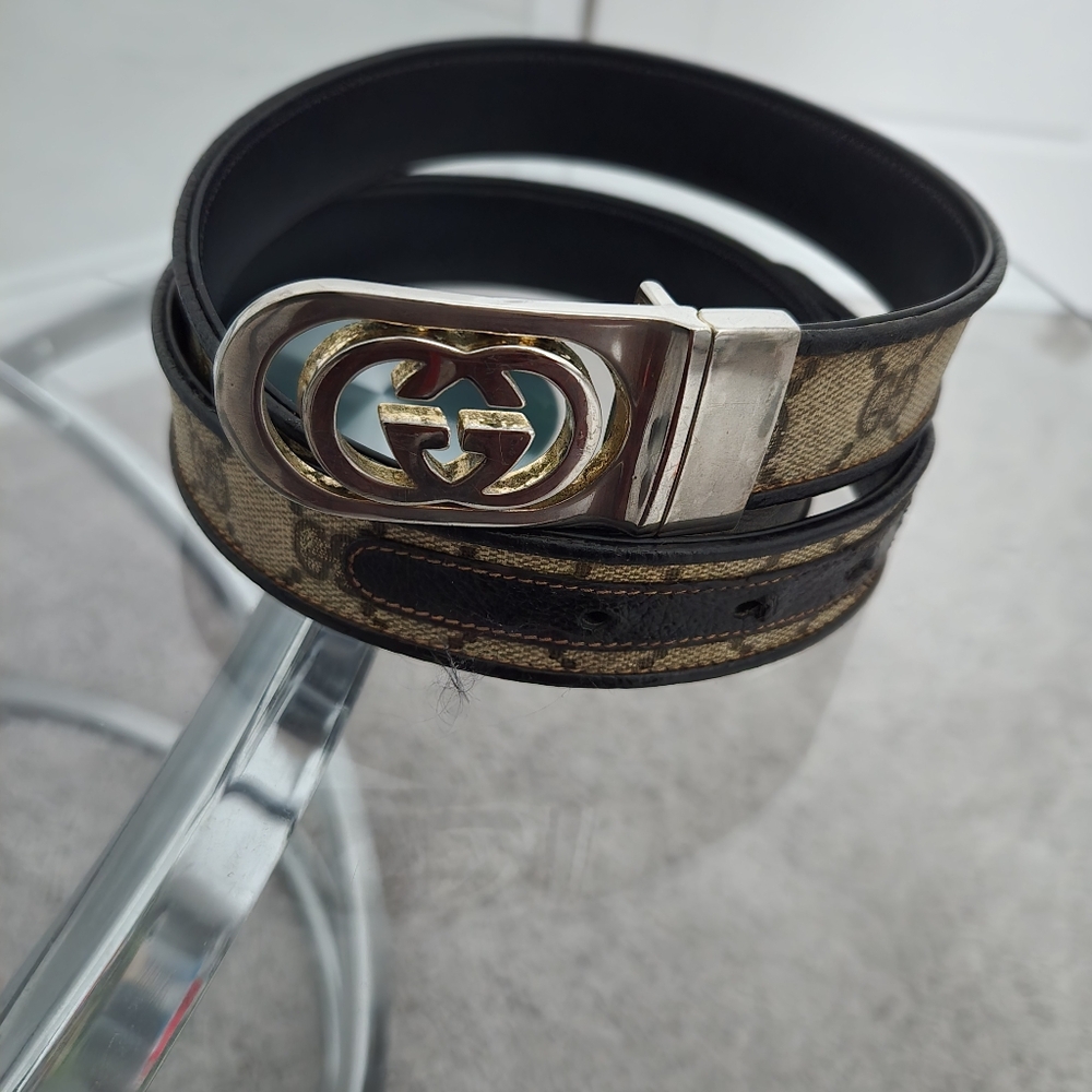 Gucci GG Logo interlocking monogram brown belt
